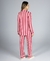 Pijama Feminino Longo Aberto Malha Peach Skin Stripes Pink Inspirate 18230 - DH pijamas