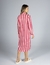 Camisola Aberta Longa Malha Peach Skin Stripes Pink Inspirate 18229 - comprar online