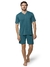 Pijama Masculino Curto Microfibra Listrado Verde Mediterrâneo Inspirate 21204 - DH pijamas