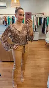 Blusa Animal Print Onça