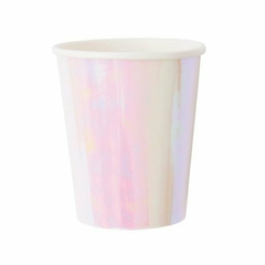 Vaso Iridiscente Rosa 6 uds