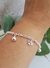 Pulsera acero blanco con dijes “ojitos”