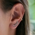 Brinco Ouro 18k Ear Cuff com 5 Pedras Topázio Swiss