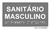 Placa Braille Sanitário Masculino 08x15cm - PS (Poliestireno)