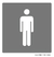 Placa Visual Masculino 20x20cm - PS (Poliestireno) - loja online