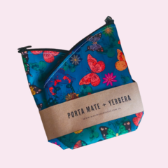 Combo matero + porta mate + yerbera (mariposas) - Mariposa Bolsos