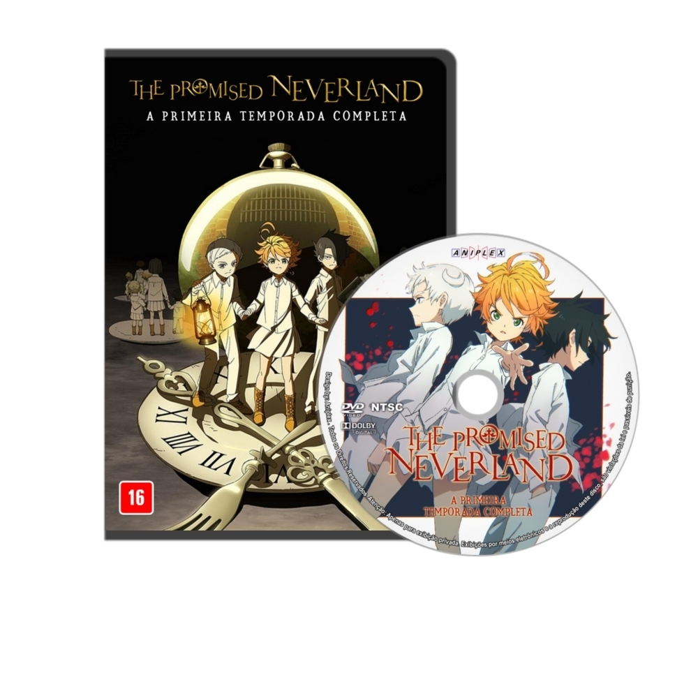 DVD Anime The Promised Neverland - 1 Temporada COMPLETA + EXTRAS Edição  Especial COM ADESIVOS