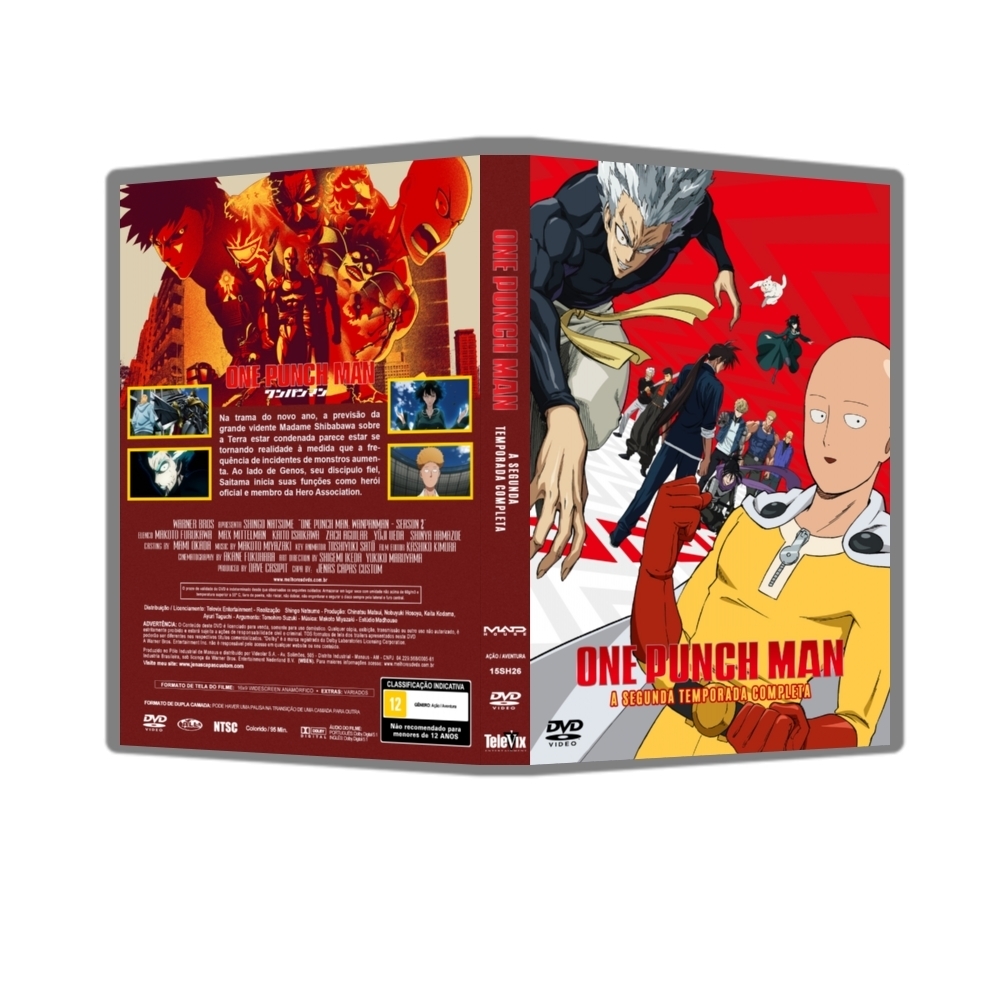 Dvd One Punch Man Todos Episódios Primeira Segunda Temporada