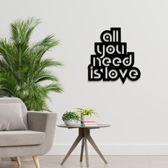 WALL ART MADERA - ALL YOU NEED IS LOVE