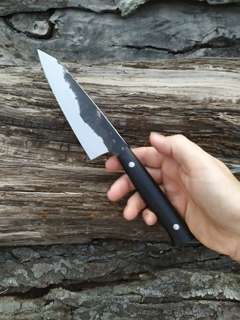 Gyuto K-tip Efecto forjado y micarta negra - Muller Cuchilleria cuchillos de cocina