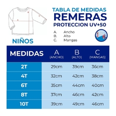 REMERA SHARKS & TURTLES CON PROTECCION UV+50