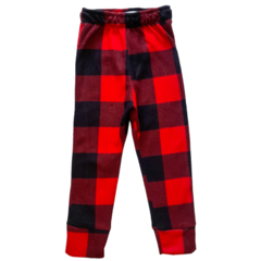 PANTALON MICROPOLAR ESCOCES ROJO