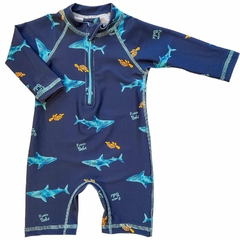 FULL SHARK & TURTLES SET: Enterito + Gorrito + Poncho + Sandalias - comprar online