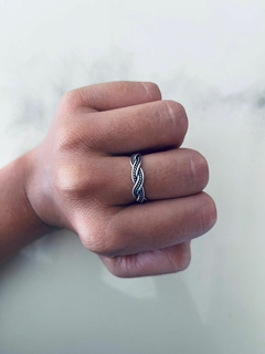 anillo de plata trenzado Mafijas tienda de joyas