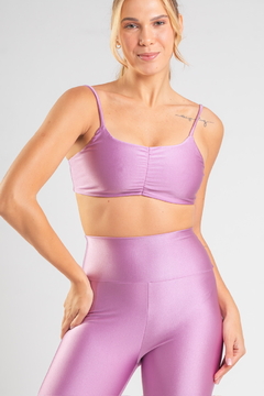 Top franzido - lycra color