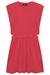 Vestido em Canelado com Recorte Vermelho Lilimoon