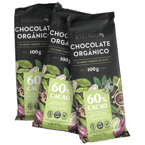 COLONIAL - CHOCOLATE ORGÁNICO 60% - (10U X 100g) (copia)