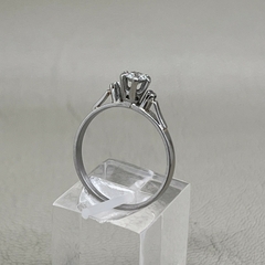 Anillo Antiguo Solitario Platino 950 Diamantes brillantes 3 9g Compromiso