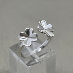 Anillo Trebol de 4 hojas de la suerte ajustable en Plata 925 B.NP