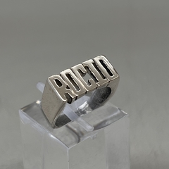 Anillo de iniciales nombre en plata 925 y oro 18K RP.BC