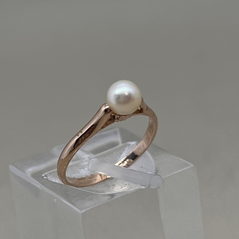 Anillo Antiguo de Nena oro 18k Perla de cultivo 1 3g