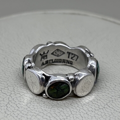 Anillo Antonio Belgiorno original Plata 925 Turquesas Sin fin