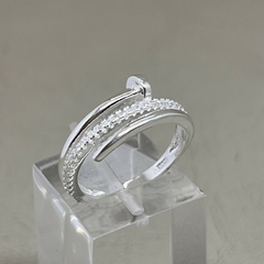 Anillo Clavo en plata 925 y Cubics M.AP