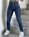 Jeans azul localizado chupin elaztizado