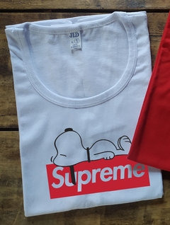 Remera supreme BLANCA - Comprar en Moda Noa Eluney