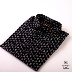 CAMISA M/L FANTASIA FONDO NEGRO - 665N - comprar online