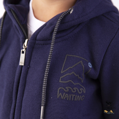 CAMPERA FRISA CUELLO ALTO AZUL MARINO - 804N - comprar online