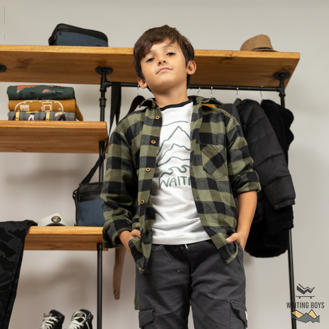 Camisa leñadora niño hot sale
