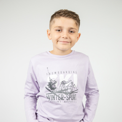 REMERA M/L ESTAMPA CENTRAL LAVANDA -572N