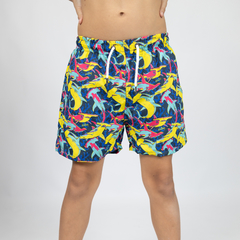 SHORT DE BAÑO FULL PRINT C/ AMARILLO- 774N