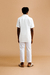 white composite linen dress pants - buy online