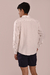 Camisa de tricolina de manga larga con cuello ancho - comprar online