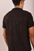 Camisa blazer de algodón rústico bordado Negro - comprar online