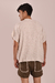 Camisa manga ampla sem costura gola de padre Natural - comprar online