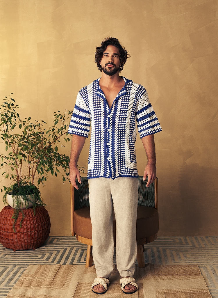 Camisa de crochet hotsell