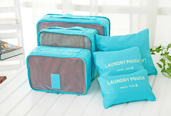 Set Organizadores Laundry x6 Aqua - tienda online