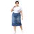 Saia Jeans Midi Feminina Plus - comprar online