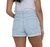 Short Jeans Feminino Barra Dobrada Com Renda Branca - Doct Jeans