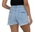 Short Jeans Feminino Rasgos Barra Desfiada na internet