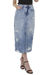 Saia Jeans Feminina Midi Rasgos Doct