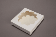 Caja para Cookie individual en color blanco 9,5x9,5x2