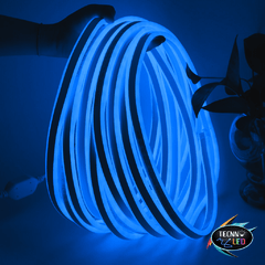 Mangueira Led Neon Flex 12v 50M Azul na internet