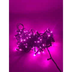 Imagem do Pisca Fixo 100 Leds Fio Vede rosa 10 metros Area Externa Plug Macho e Femea 220v