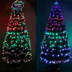 Árvore de Natal Led 0,90cm Fibra Ótica 8 Funções RGB Bivolt - Tecnnoled