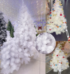 Árvore de Natal Pinheiro Branco 1,20mt Luxo - Tecnnoled