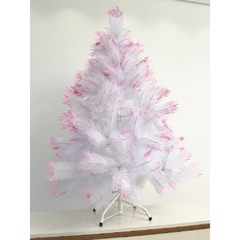 Árvore de Natal Pinheiro Branco c/ Rosa 1,20mt Luxo - comprar online